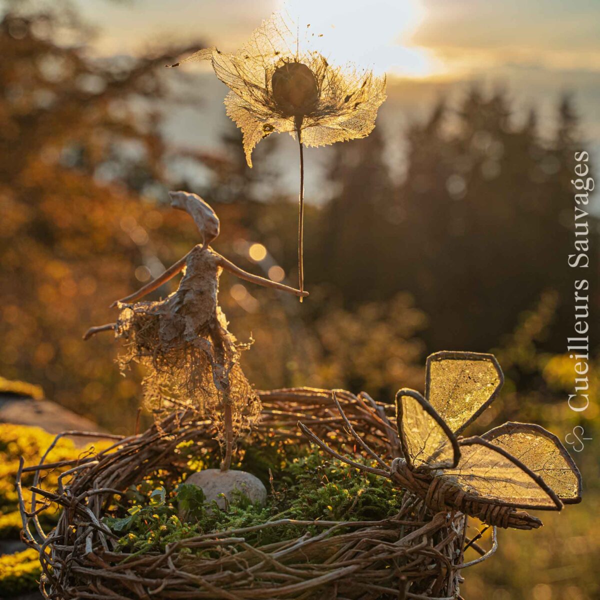 Sculpture Fee et papillon michael berthoud A742222